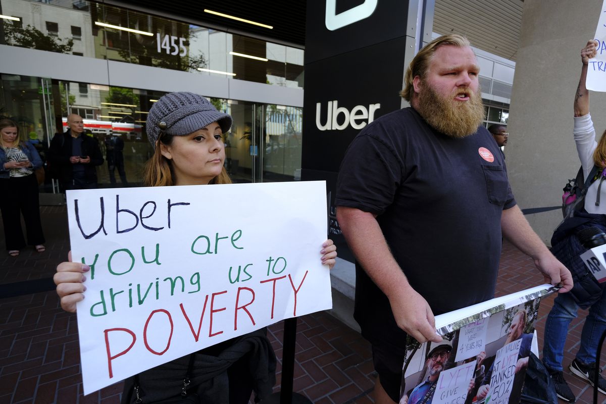 Uber Drivers Protest Low Pay Ahead of Multibillion-dollar IPO