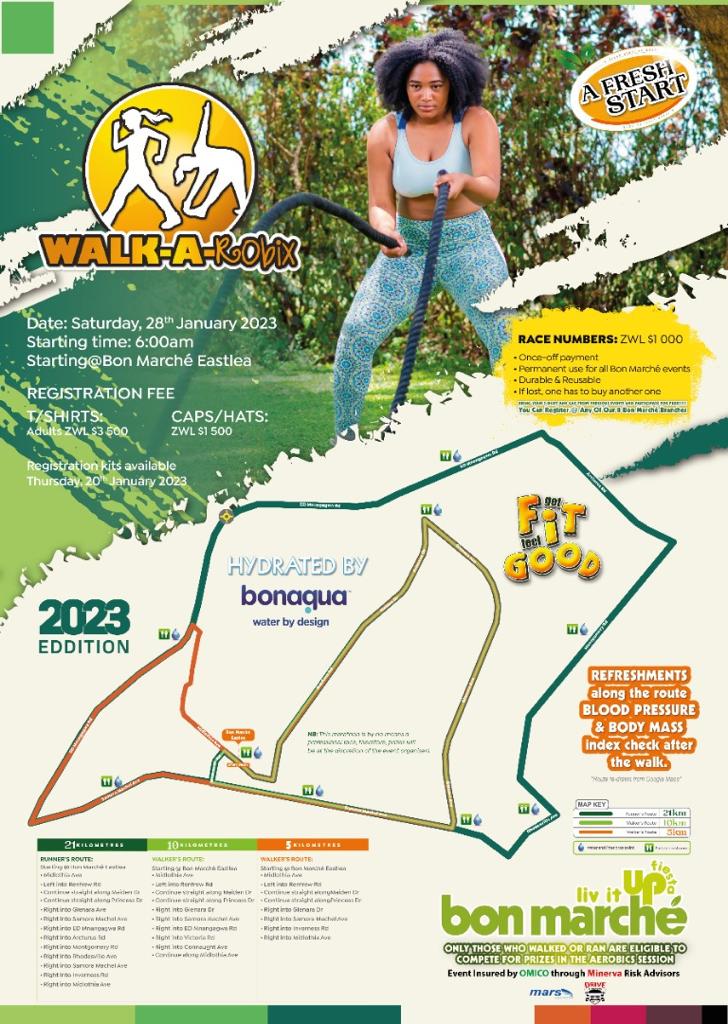 Bon Marche hosts the first 2023 Walkarobics event, ushering a fresh start