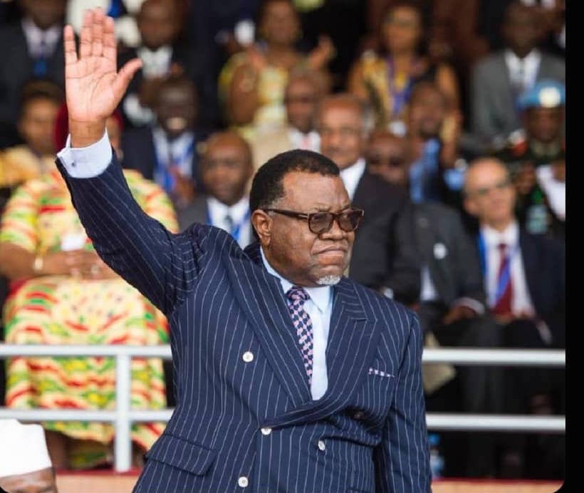 President Mnangagwa mourns the late President Hage Geingob of Namibia