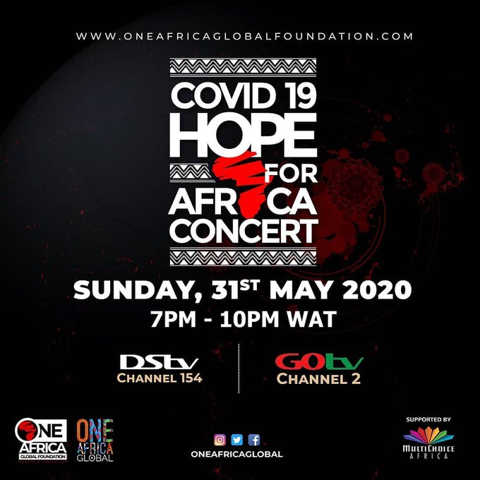 MultiChoice Partners One Africa Global Foundation on COVID-19 Hope For Africa Concert