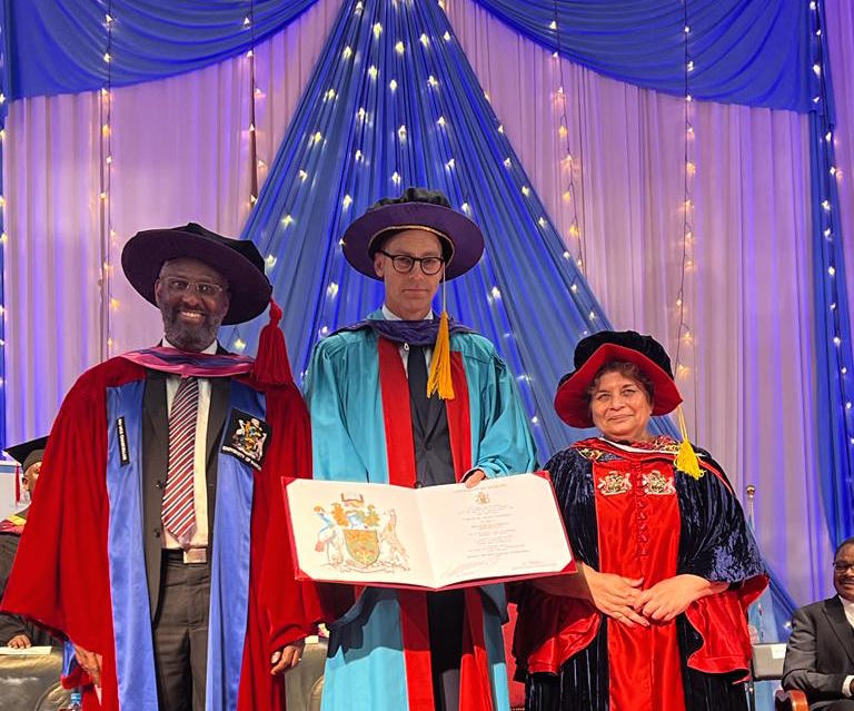 University of Nairobi honours Global Center on Adaptation CEO, Professor Patrick Verkooijen