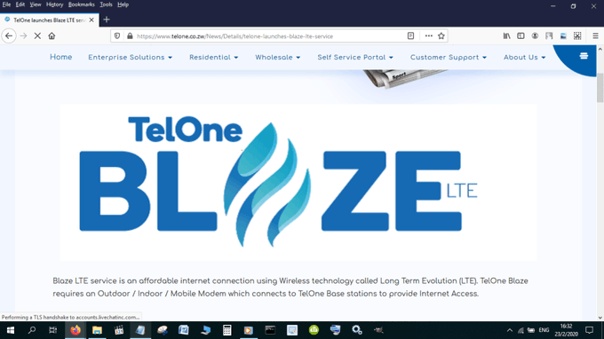 TelOne Commissions Blaze LTE Service in Chitungwiza