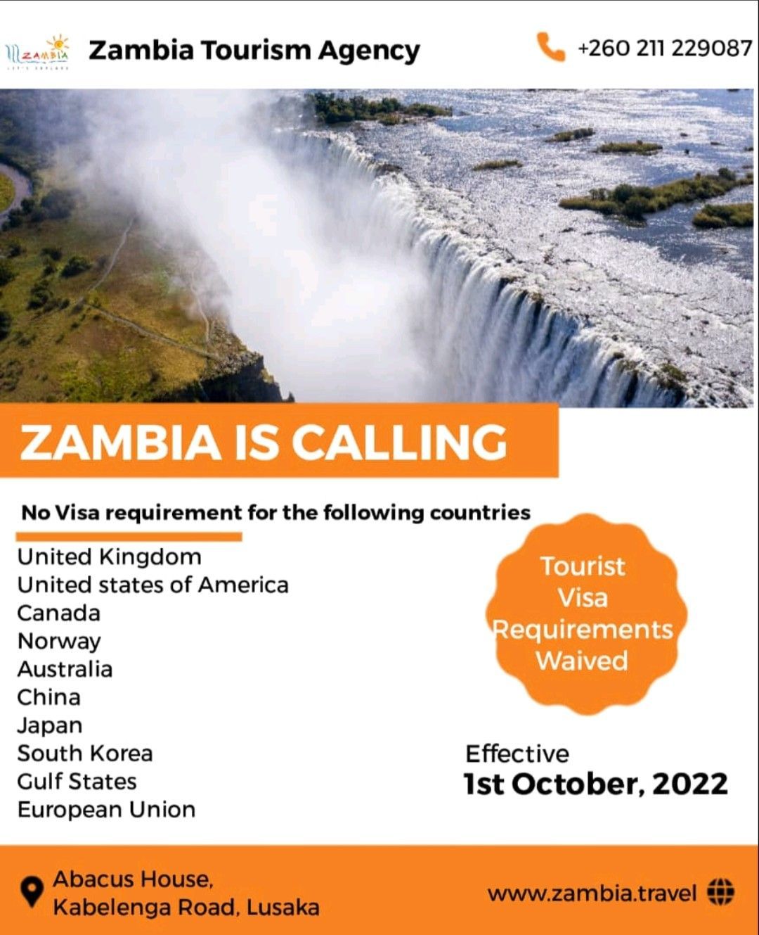 Victoria Falls tourism market: Zambia drops visa requirements for listed countries