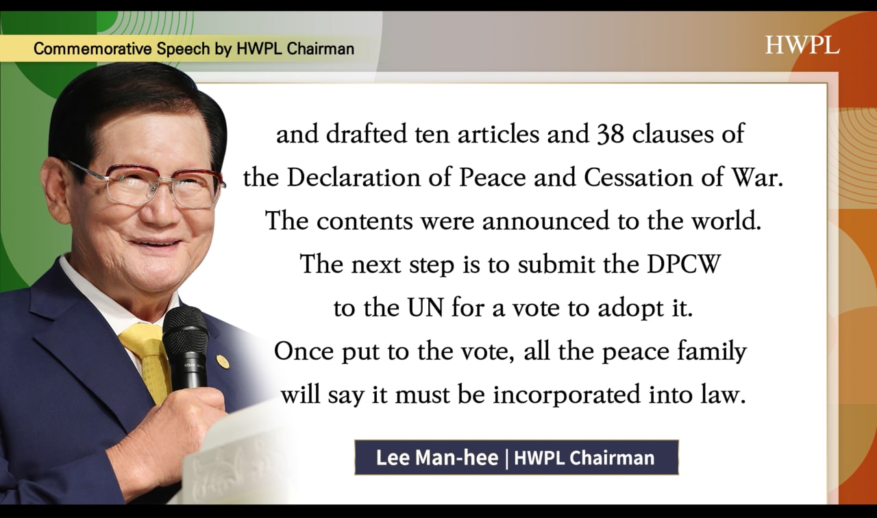Institutionalising Peace: HWPL Calls for Collective Action to Bring Peace as a Culture and Norm