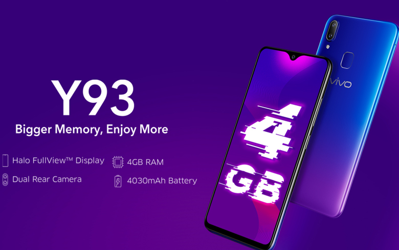 Vivo Set to Launch Y93 3GB RAM, 64GB Storage Variant in India Soon